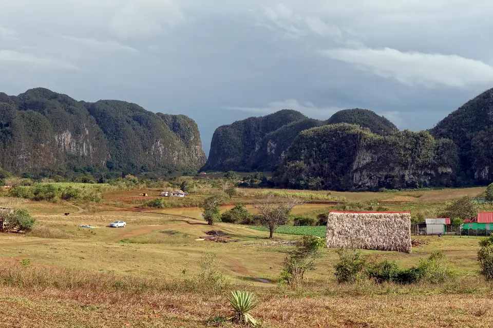 Hoyo de Monterrey: Brand Profile — vinales valley farmland and limestone mogotes in Pinar del Rio, Cuba